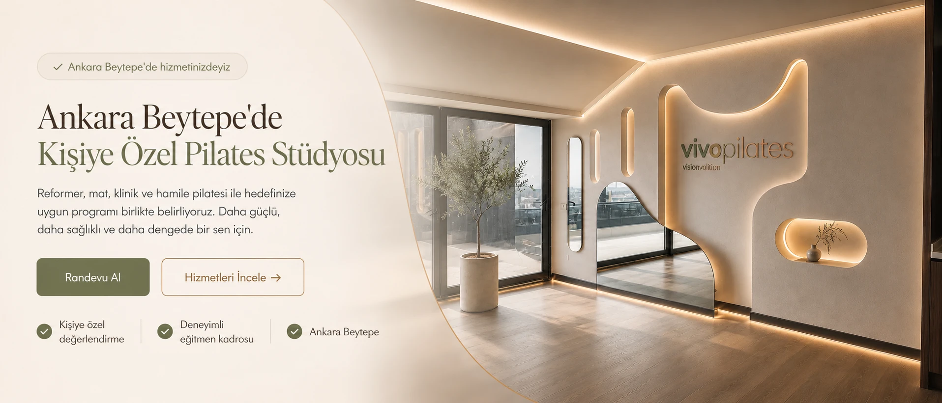 Vivo Pilates Beytepe, Ankara Beytepe'de kişiye özel pilates stüdyosu